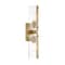 Designers Fountain Latitude 22.25in 2-Light Brushed Gold Modern Industrial Indoor Wall Sconce with Clear Glass Shades D279M-2WS-BG - alternate 1